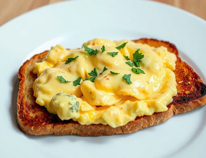 Huevos revueltos con huevos camperos España de Playqubi, desayuno nutritivo